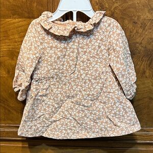 Nordstrom Peach Floral Kids Blouse